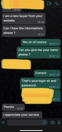 WhatsApp conversation: a customer confirming their subscription is working
